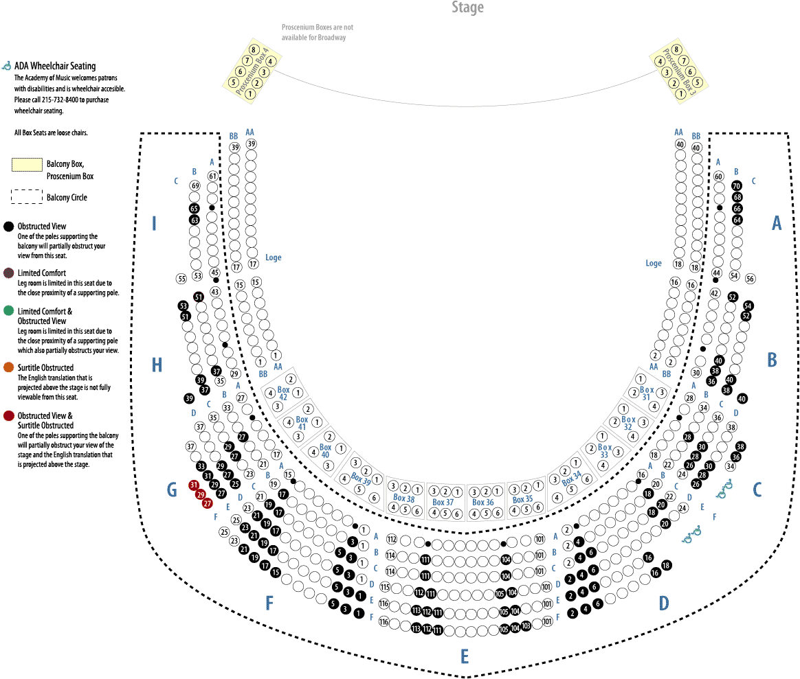 Academy Of Music Balcony Seating Chart