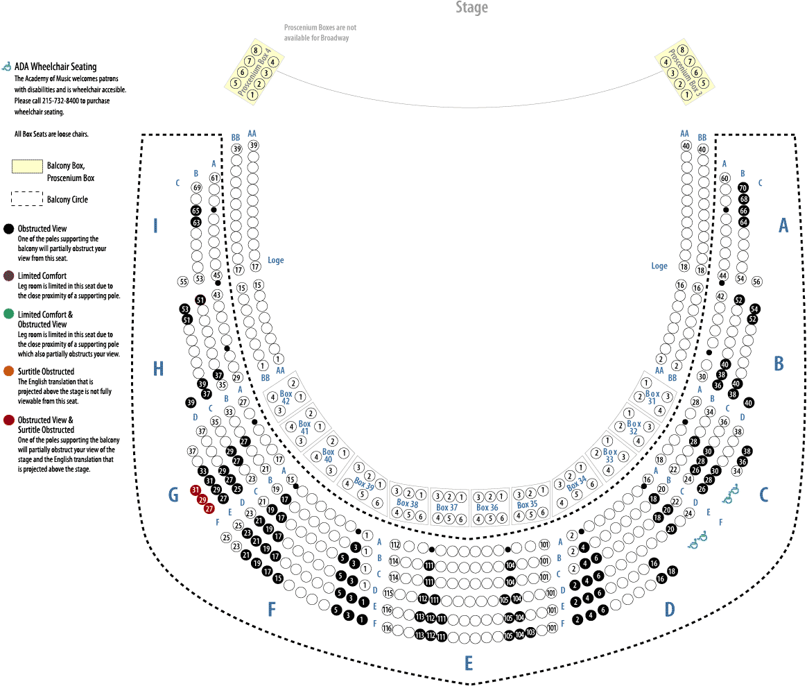 Academy Of Music Seating Chart Balcony