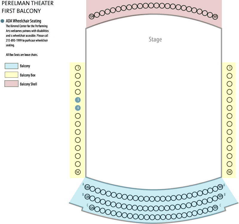 Perelman Theater Seating Chart