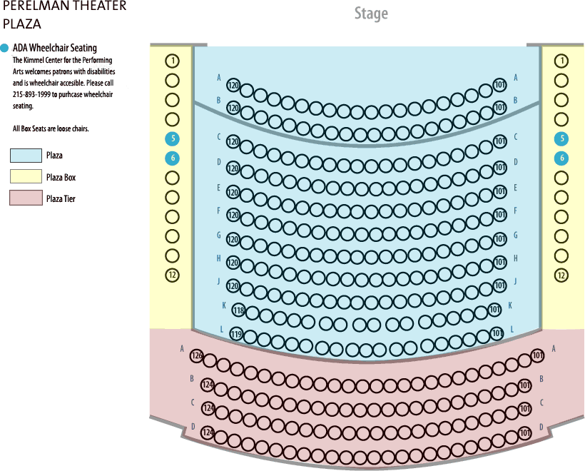 Perelman Theater Seating Chart