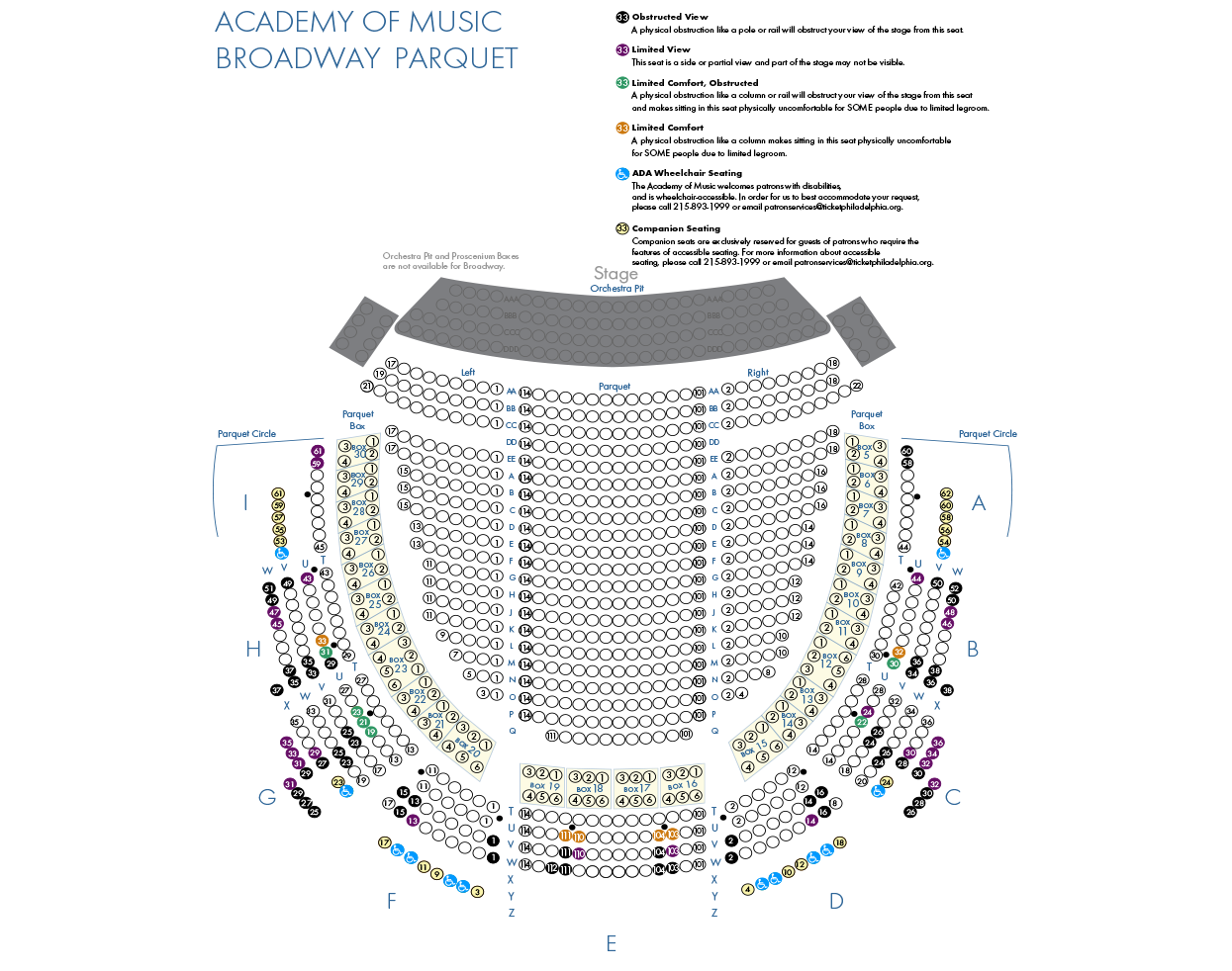 Opera Philadelphia Seating Chart